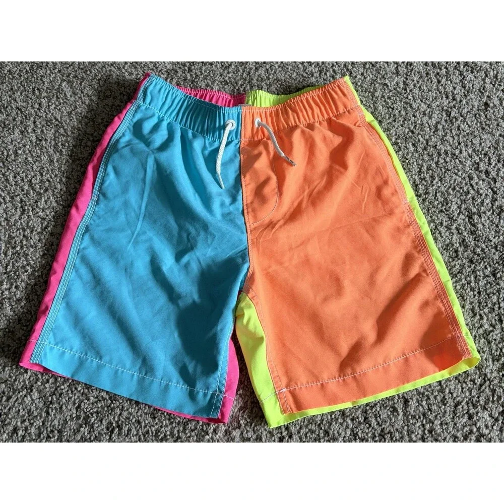 Youth Boys Gap Neon Swim Trunks, Large